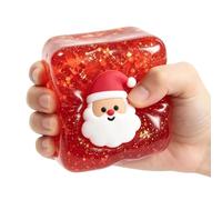 Christmas Squeeze Toys - Santa Snowman Sensory Cube Game Set for Kids Use