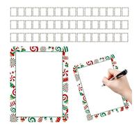 Christmas Stationery Paper - Festive Writing Paper for Letters Cards Crafts | Holiday-Themed Sheets with Decorative Patterns for Kids, Adults, Handmade Projects, Party Invitations 10.98x8.5 in