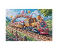 Christmas Steam Train Puzzle 300 Piezas 3D Creativo Rompecabezas para Hombres Y Mujeres Decoración Hogar Moderno Construir Maquetas 300 PCS