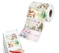 Christmas Sticker Roll - 2,95 x 1,57 pulgadas Christmas Label Sticker, Adhesive Cute Funny, Self-Adhesive Decals For Envelope For Bread Bags Box Greetings Cards Handicrafts Wall Label Journa -
