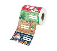 Christmas Sticker Roll - 2,95 x 1,57 pulgadas Christmas Label Sticker, Adhesive Cute Funny, Self-Adhesive Decals For Envelope For Bread Bags Box Greetings Cards Handicrafts Wall Label Journa -
