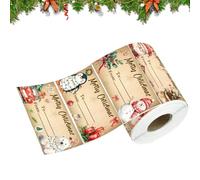 Christmas Sticker Roll,Adhesive Christmas Decal Roll,Stickers For Holiday Greetings | For Bread Bags Greetings Cards Handicrafts Wall Label Journal Bottle