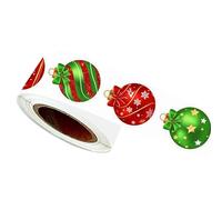 Christmas Stickers Roll - 500 Pcs Self-Adhesive Decals for Crafts | Round Holiday Paper Stickers, Easy Peel Decorative Labels, Scrapbook and Greeting Card Supplies for Home School, 2.5cm Multicolor