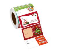 Christmas Stickers Roll - 500 Pieces Holiday Label Assortment, Portable Decorative Stickers for Wrapping, Festive Designs for Gift Bags, Greeting Cards, Scrapbooking, Desks, Postcards