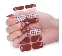 Christmas Stickers Santa Holiday Nails Decorations Waterproof Wraps Easy Apply Films For Women Girls Manicure Stickers Christmas