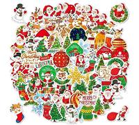 Christmas Stickers - Self Adhesive Craft Sticker Set with Xmas Theme Shapes for Party Decoration - 100PCS