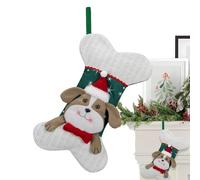 Christmas Stocking for Pets, Decorative Dog Stocking, Holiday Dog Accessory, Dog Treat Stocking, Christmas Stocking Decoration, Plush Puppy Stocking, Unique Pet Stocking, Holiday Bone Stocking, Season