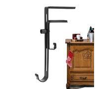 Christmas Stocking Holder - 2-in-1 Metal Hook for Garland and Stocking | Adjustable No-Drill Garland Hanger for Fireplace, Table, Windowsill, Stocking Mantel Holder, Dangling Christmas Decorations