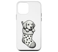 Christmas Stocking Puppy Art Vintage Winter Xmas Party Carcasa para iPhone 12 Mini