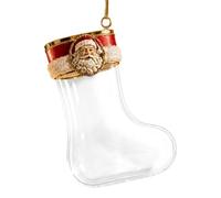 Christmas Stockings, Acrylic Gift Holder, Candy Chocolate Organizer, | Festive Cash And Candy Holder, 10x6x4cm, For Tree Fireplace Mantle Chocolates Prizes Goodie Stuffers