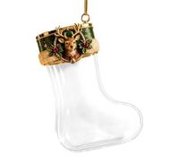 Christmas Stockings, Acrylic Gift Holder, Candy Chocolate Organizer, | Festive Cash And Candy Holder, 10x6x4cm, For Tree Fireplace Mantle Chocolates Prizes Goodie Stuffers
