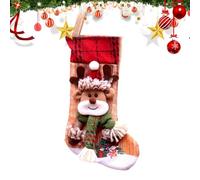 Christmas Stockings - Cartoon Elk Fireplace Socks | 24x11cm Christmas Socks Candy Bag | Cartoon Dinner Table Fireplace Socks | Adorable Christmas Wrapping Bags | Christmas Candy Pouch Bag