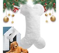 Christmas Stockings for Dogs, Dog Stockings, Snowflake Dog Stocking, Velvet Christmas Stocking, 37 x 17 cm, 14,57 x 6,69 pulgadas, Pure White for Holiday Christmas Party