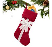 Christmas Stockings - Tradicional Velvet - Candy Bag with Bow Design Decor!