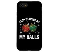 Christmas Stop Mirando Mis Bolas Divertido Navidad Humor Mujer Carcasa para iPhone SE (2020) / 7/8