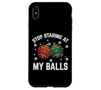 Christmas Stop Mirando Mis Bolas Divertido Navidad Humor Mujer Carcasa para iPhone XS MAX
