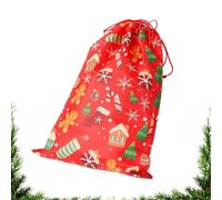 Christmas Storage Bags, Non-Woven Drawstring Pouches, 30x40cm Holiday Party Treat Bags, Winter Celebration Wrapping for Candy, Small Toys