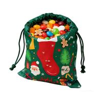Christmas Storage Bags, Non-Woven Drawstring Pouches, 30x40cm Holiday Party Treat Bags, Winter Celebration Wrapping for Candy, Small Toys
