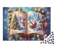 Christmas Storybook 100% Recycled Cardboard Christmas Storybook 1000 Piece Jigsaws Adults and Children Challenging Brainteasing 38x26cm/1000pcs