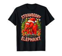 Christmas Strawberry Elephant Italian Brainrot Meme Xmas Camiseta