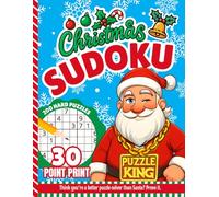 Christmas Sudoku: Jumbo 30-Point Print | Hard Level | 2 Grids Per Page | Brain Challenge | Gift For Low Vision Puzzle Lovers (Hard Christmas Puzzles)