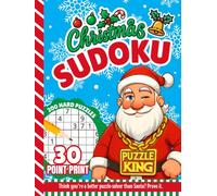 Christmas Sudoku: Jumbo 30-Point Print | Hard Level | 2 Grids Per Page | Brain Challenge | Gift For Low Vision Puzzle Lovers (Hard Christmas Puzzles)