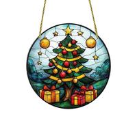 Christmas Sun Catcher - Decoraciones navideñas colgantes de ventana, 2D Acrylic Holiday Decor | for Bedroom Study Front Door Office Mantel Porch Garden Homeowners Event Planners Collectors
