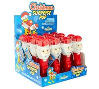 Christmas Surprise Pop Papá Noel - Expositor con 16 Caramelos Navideños de Sabor Dulce - Regalo Original de Navidad para Niños y Familias