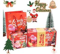 Christmas Surprise Pop-Up Gift Box Set, Christmas Surprise Gift Box Explosion for Money, Money Gift Boxes for Cash Pop-Up (Red-A)