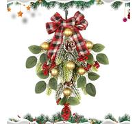 Christmas Swag, Outdoor Christmas Garland, Farmhouse Christmas Decor, Christmas Ornament Hangers, Christmas Wreath Hangers For Front Door, Christmas Door Garland Ornament