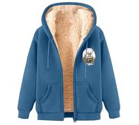 Christmas Sweater Mens Hoodies Long Sleeve Full Zipper with Pockets Fuzzy Tops For Holiday Outdoor Casual Outfits