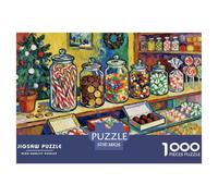 Christmas Sweet Shop Puzzle De Madera Impermeable DIY Puzzles De 1000 Piezas Regalos para Adultos Imposible Rompecabezas Juegos Educativos