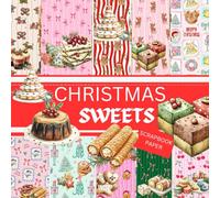 CHRISTMAS SWEETS SCRAPBOOK PAPER: This is used in DIY junk journals, Decoupage, Ephemera, Origami,