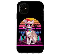 Christmas Synthwave Cornish Rex Sunglasses Carcasa para iPhone 11