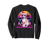 Christmas Synthwave Cornish Rex Sunglasses Sudadera