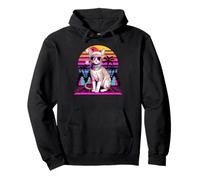 Christmas Synthwave Cornish Rex Sunglasses Sudadera con Capucha