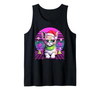 Christmas Synthwave Devon Rex Sunglasses Camiseta sin Mangas