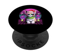 Christmas Synthwave Devon Rex Sunglasses PopSockets PopGrip Adhesivo