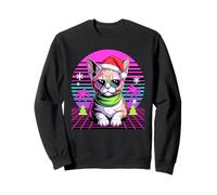 Christmas Synthwave Devon Rex Sunglasses Sudadera