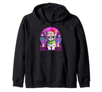 Christmas Synthwave Devon Rex Sunglasses Sudadera con Capucha