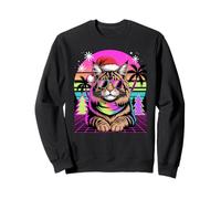 Christmas Synthwave Maine Coon Sunglasses American Longhair Sudadera