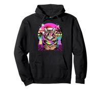 Christmas Synthwave Maine Coon Sunglasses American Longhair Sudadera con Capucha