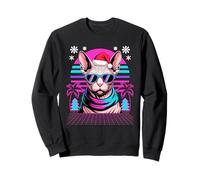Christmas Synthwave Sphynx Sunglasses Canadian Hairless Cat Sudadera