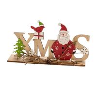 Christmas Table Decorations, Santa Claus Snowman Centerpiece, Wooden Sign Christmas Home Decor, Festive Holiday Display Accent for Winter Bathroom Kitchen Bedroom, 4,72 pulgadas