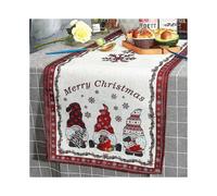 Christmas Table Runners Xmas Gnomes Snowflake Printed Table Cover for Dining Christmas Holiday Home Party Decoration 13 X 70 Inch