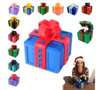 Christmas The Prank Box - Divertido desafío de tornillos con sorpresa de Papá Noel, reno/muñeco de nieve, regalo perfecto de broma, cajas de regalo molestas impresas en 3D con tornillos, regalos