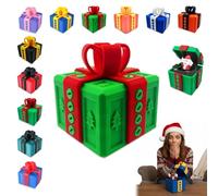 Christmas The Prank Box - Divertido desafío de tornillos con sorpresa de Papá Noel, reno/muñeco de nieve, regalo perfecto de broma, cajas de regalo molestas impresas en 3D con tornillos, regalos
