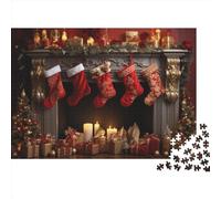 Christmas Theme 1000 Piece Socks Puzzle - Juego Mental, Decoración Hogar & Diversión EduGatoiva Relajante (Reto En Grupo)