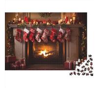 Christmas Theme Puzzle - 1000 Piece Socks Arteee De Decoración Hogar, Rompecabezas EduGatoivo & Reto (1000pcs (75x50cm))