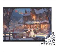 Christmas Theme Puzzles De Madera para Adultos Divertido 1000 Pieces Socks Juego Intelectual, Alivio del Estrés, Juego EduGatoivo, Decoración Hogar, Premium & Duradero (1000pcs (75x50cm))